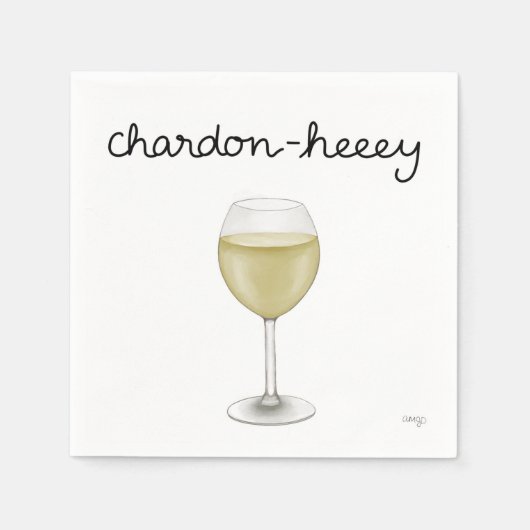 Chardonnay Cocktail Servietten (Vorderseite)