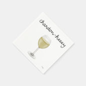 Chardonnay Cocktail Servietten (Ecke)