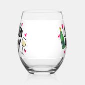 Chardonnay Funny Chardon Heyy Hearts Weinglas Ohne Stiel (Links)