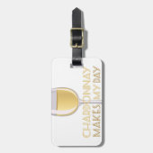 Chardonnay Gepäckanhänger (Vorderseite vertikal)