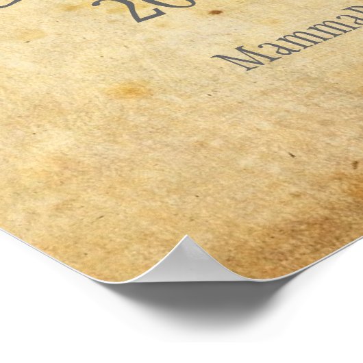 Chardonnay Label Poster (Ecke)