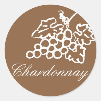 Chardonnay - Maßgeschneidert Runder Aufkleber