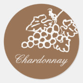 Chardonnay Runder Aufkleber (Vorderseite)