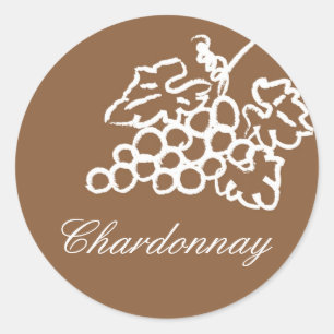 Chardonnay Runder Aufkleber