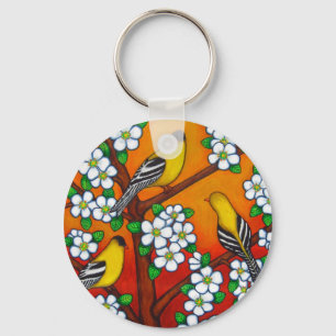 Chardonnay-Sonnenuntergang-Schlüsselkette Schlüsselanhänger