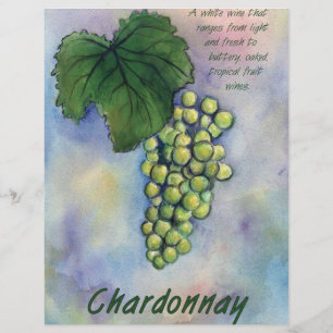 Chardonnay Weintrauben & Beschreibung Flyer