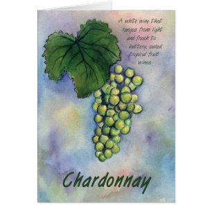 Chardonnay Weintrauben & Beschreibung Karte