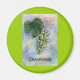 Chardonnay Weintrauben & Beschreibung Magnet