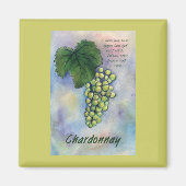 Chardonnay Weintrauben & Beschreibung Magnet (Vorne)