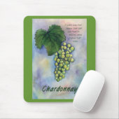 Chardonnay Weintrauben & Beschreibung Mousepad (Mit Mouse)