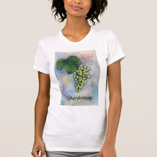 Chardonnay Weintrauben & Beschreibung Shirt (Vorderseite)
