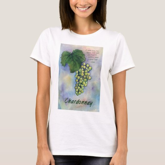 Chardonnay Weintrauben & Beschreibung Shirt (Vorderseite)