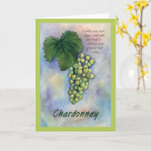 Chardonnay Weintrauben Weinkarte Karte (Gelbe Blume)