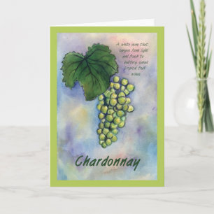 Chardonnay Weintrauben Weinkarte Karte