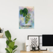 Chardonnay Weißer Wein Weintrauben Poster (Heimbüro)