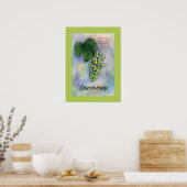Chardonnay Wine Grapes Poster (Küche)