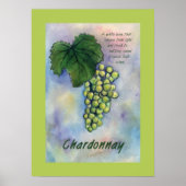 Chardonnay Wine Grapes Poster (Vorne)