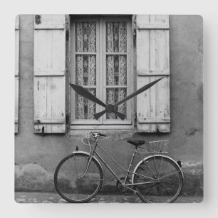 Charentes Bike Marans Quadratische Wanduhr