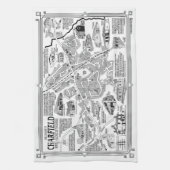 Charfield Village Karte Teetuch Geschirrtuch (Vertikal)