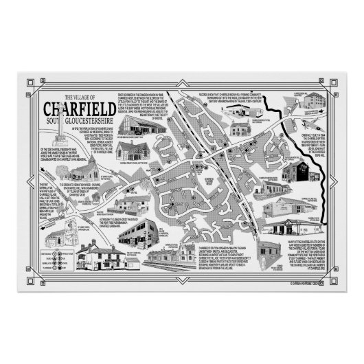 Charfield Village Map Poster (Vorderseite)