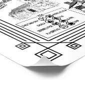 Charfield Village Map Poster (Ecke)