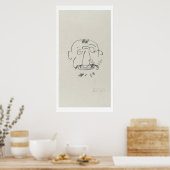 Charge de Lautrec par Lui-Meme (Bleistift auf Papi Poster (Küche)