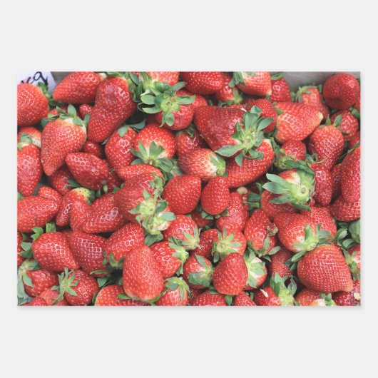 Charge der Roten Juicy Erdbeeren Geschenkpapier Set (Vorderseite 3)