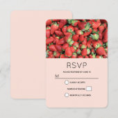Charge der Roten Juicy Erdbeeren RSVP Karte (Vorne/Hinten)