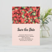 Charge der Roten Juicy Erdbeeren Save The Date (Stehend Vorderseite)