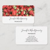 Charge der Roten Juicy Erdbeeren Visitenkarte (Vorne/Hinten)