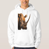 Charge Into Style with Our Rhino Print Hoodie (Vorderseite)