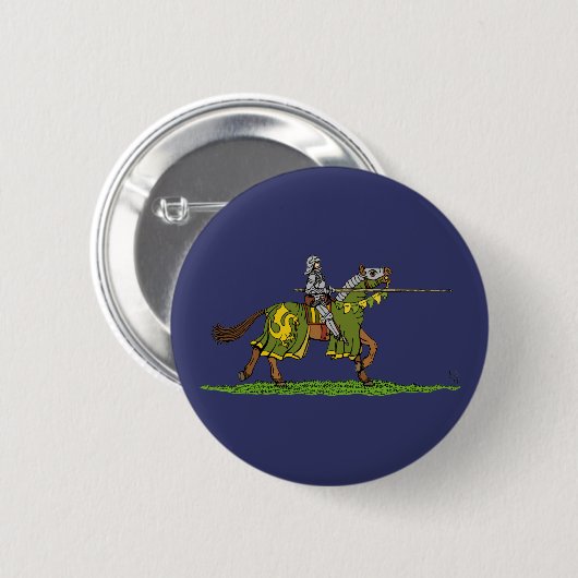Charge Mittelalterlicher Ritter Button (Vorne & Hinten)
