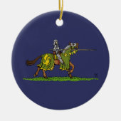 Charge Mittelalterlicher Ritter Keramikornament (Vorne)