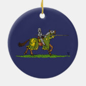 Charge Mittelalterlicher Ritter Keramikornament (Hinten)