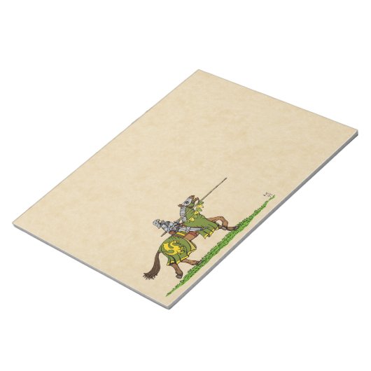 Charge Mittelalterlicher Ritter Notizblock (angewinkelt)