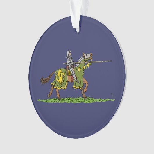Charge Mittelalterlicher Ritter Ornament (Vorderseite)