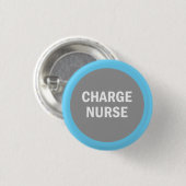 Charge Nurse hospital identification badge Button (Vorne & Hinten)