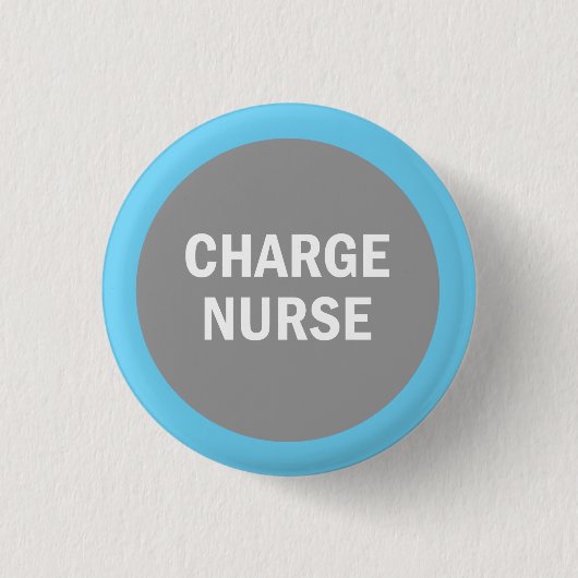 Charge Nurse hospital identification badge Button (Vorderseite)