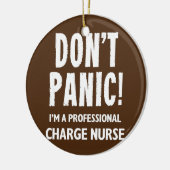 Charge Nurse Keramik Ornament (Links)