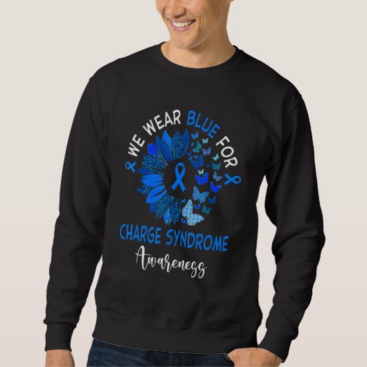 Charge Syndrome Awareness Leopard Sonnenblume Sweatshirt (Vorderseite)