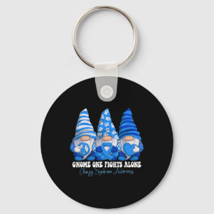 Charge Syndrome Awareness Month Blue Ribbon Gnomie Schlüsselanhänger
