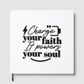 Charge Your Faith – Christian Inspirational Quote Gästebuch (Vorderseite)