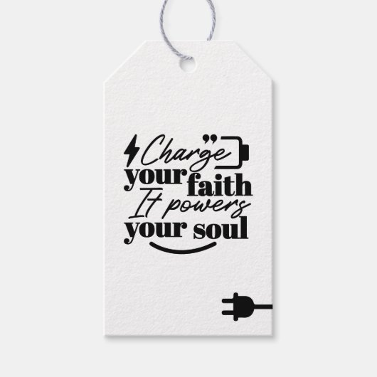 Charge Your Faith – Christian Inspirational Quote Geschenkanhänger (Vorderseite)