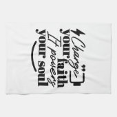 Charge Your Faith – Christian Inspirational Quote  Geschirrtuch (Horizontal)