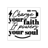 Charge Your Faith – Christian Inspirational Quote Gummistempel (Prägung)