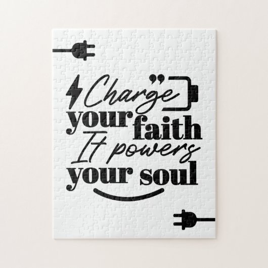 Charge Your Faith – Christian Inspirational Quote  Puzzle (Vertikal)