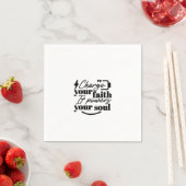 Charge Your Faith – Christian Inspirational Quote Serviette (Beispiel)