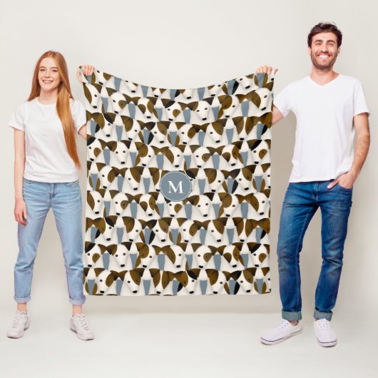 Chargen of Parson Jack Russell Terriers Pattern Fleecedecke (Beispiel)
