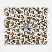 Chargen of Parson Jack Russell Terriers Pattern Fleecedecke (Vorderseite (Horizontal))