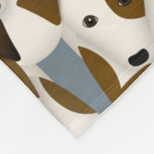 Chargen of Parson Jack Russell Terriers Pattern Fleecedecke (Ecke)